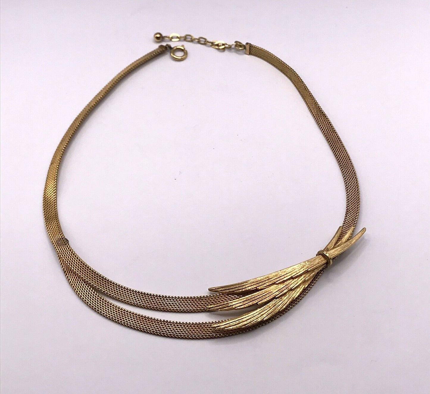 Vintage 50er 60er Collier Halskette Amerik. Doublè gold Choker Statement SCHÖN!