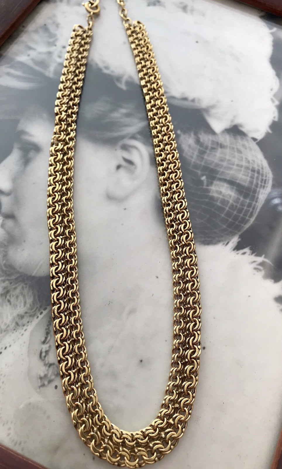 Vintage 60er FBM Collier Halskette Amerik. Doublè gold SCHÖN