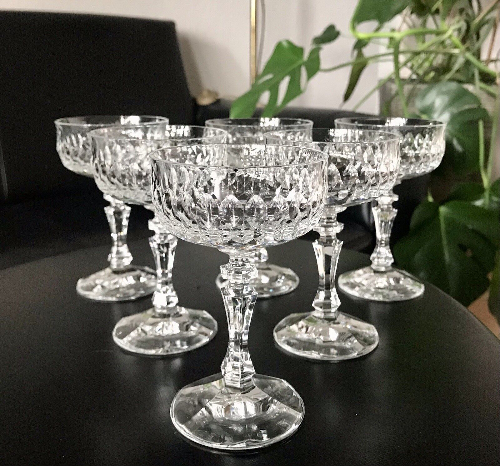 Vintage 6 EDEL Likörschalen Likörgläser Glas Kristallglas