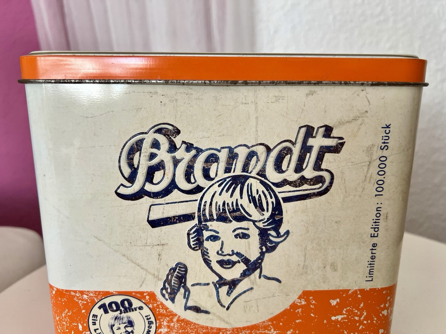 Vintage Blechdose Brandt Zwieback 100 Jahre Jubiläum