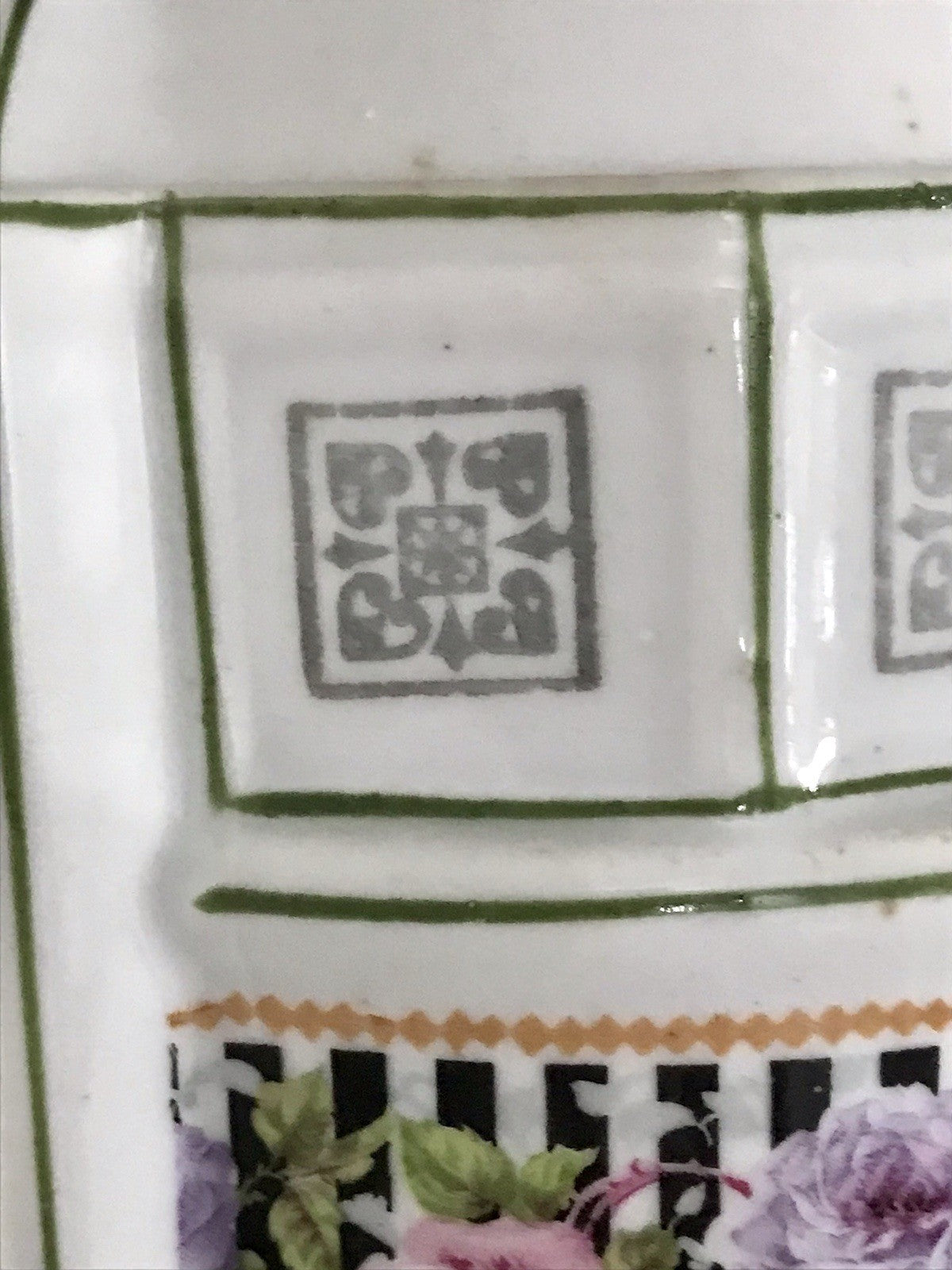 Antik Porzellan Dose Vorratsgefäß Vorratsdose Gries Rosen Jugendstil Art Déco