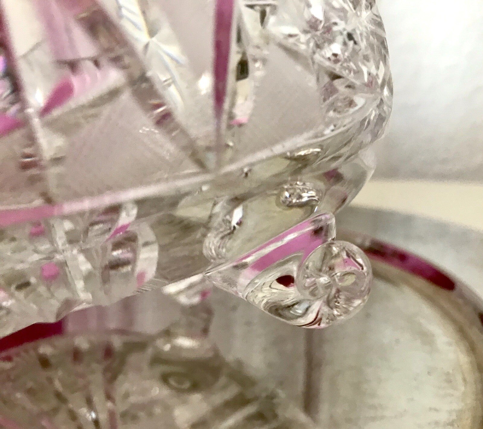 Alt Vintage Bleikristall Bonboniere Schale Glas edel Kristallglas PRL Polen
