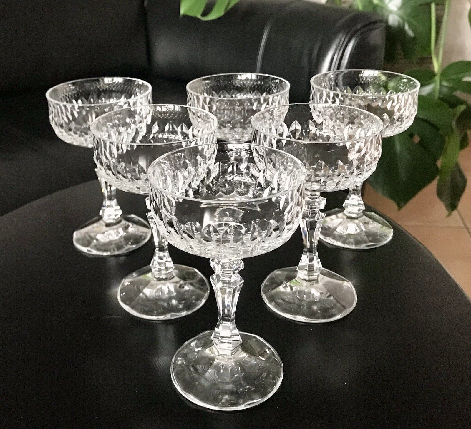 Vintage 6 EDEL Likörschalen Likörgläser Glas Kristallglas