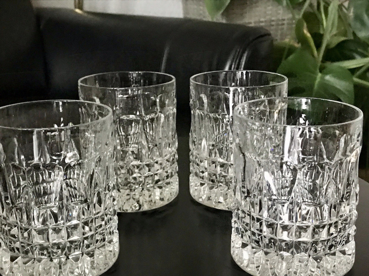 Vintage 4x edel Whisky Gläser  Tumbler Becher Kristallglas Nachtmann Edel