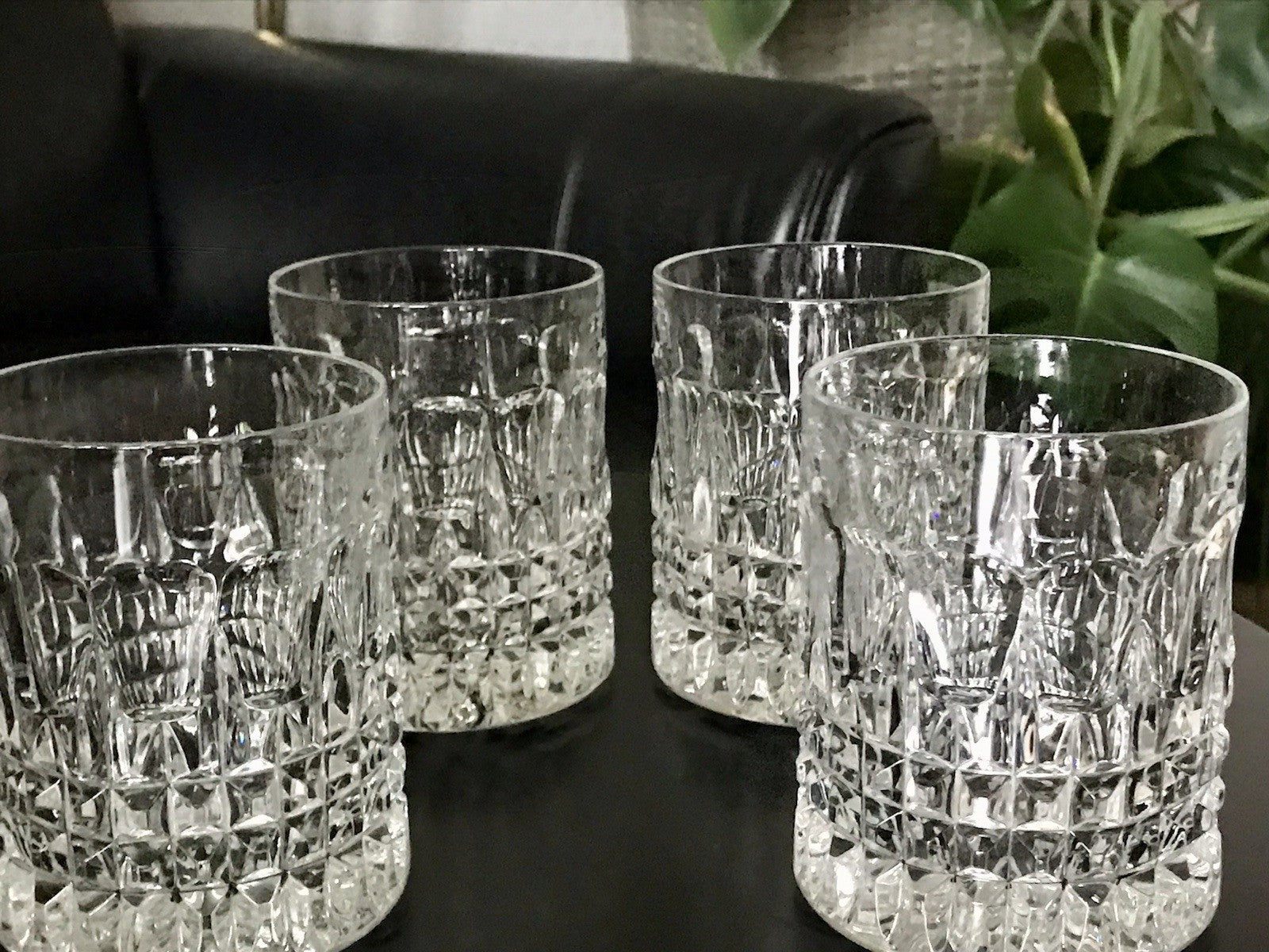 Vintage 4x edel Whisky Gläser  Tumbler Becher Kristallglas Nachtmann Edel