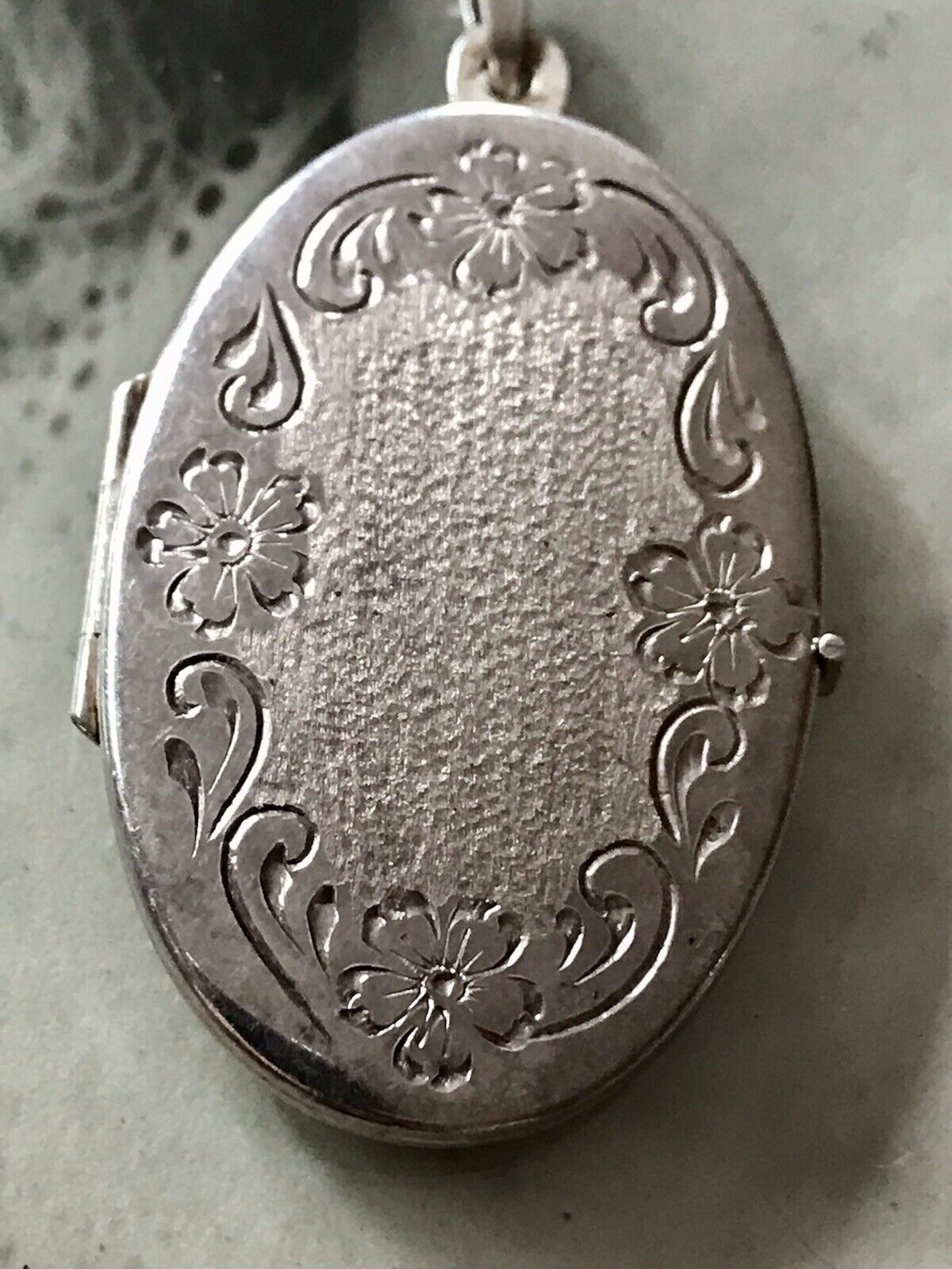 Antik Anhänger Kettenanhänger Silber 925 Foto Medaillon Amulett