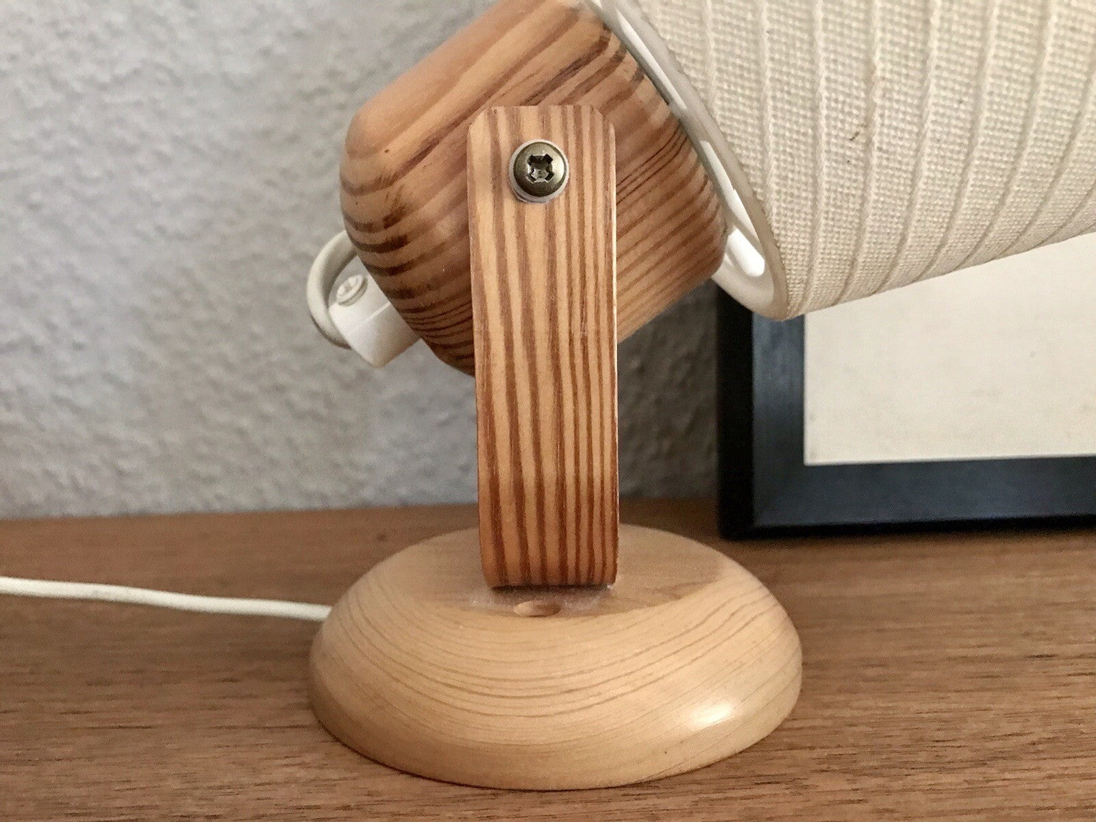 Vintage Solbackens Svarveri Schweden 70er Tischleuchte Wand Lampe Skandi Design
