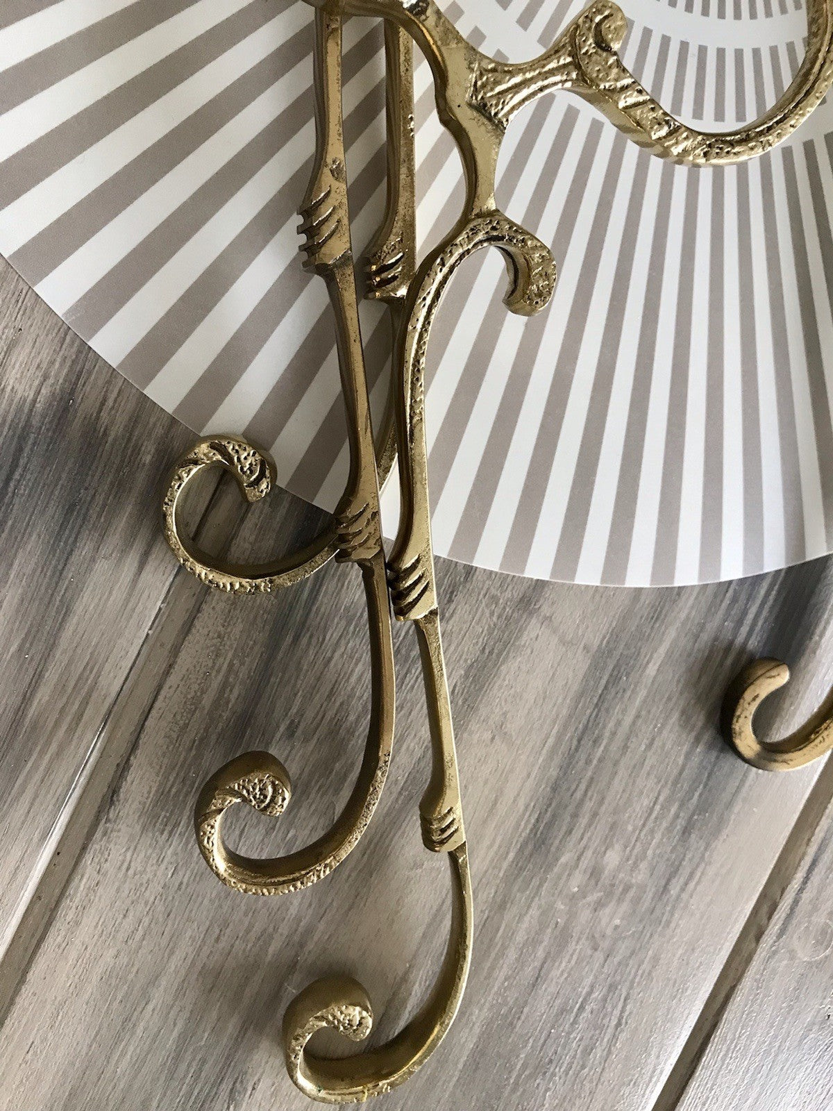 Antik? Alt Vintage 7 x  Kleiderbügel Messing massiv 3 Designs