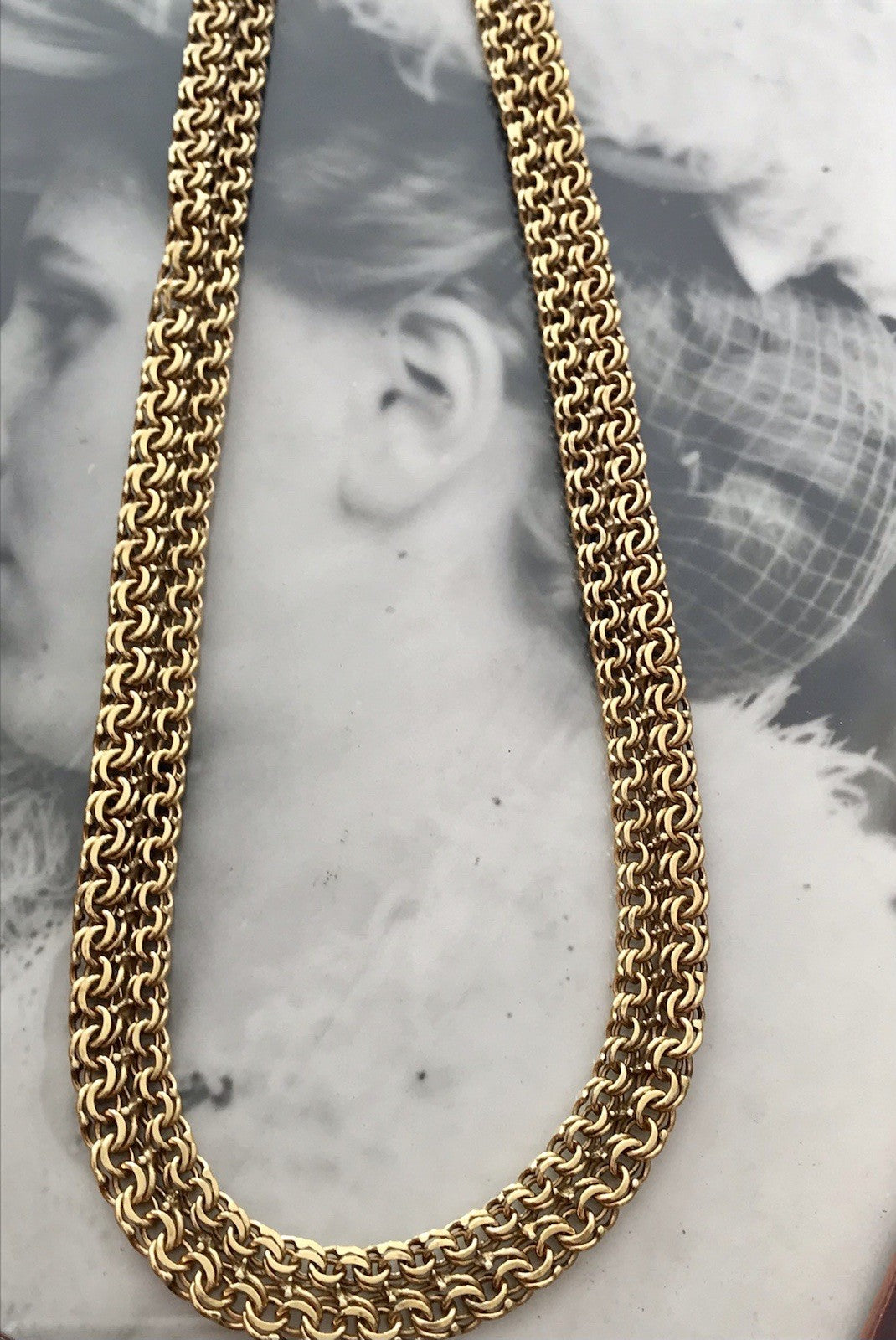 Vintage 60er FBM Collier Halskette Amerik. Doublè gold SCHÖN