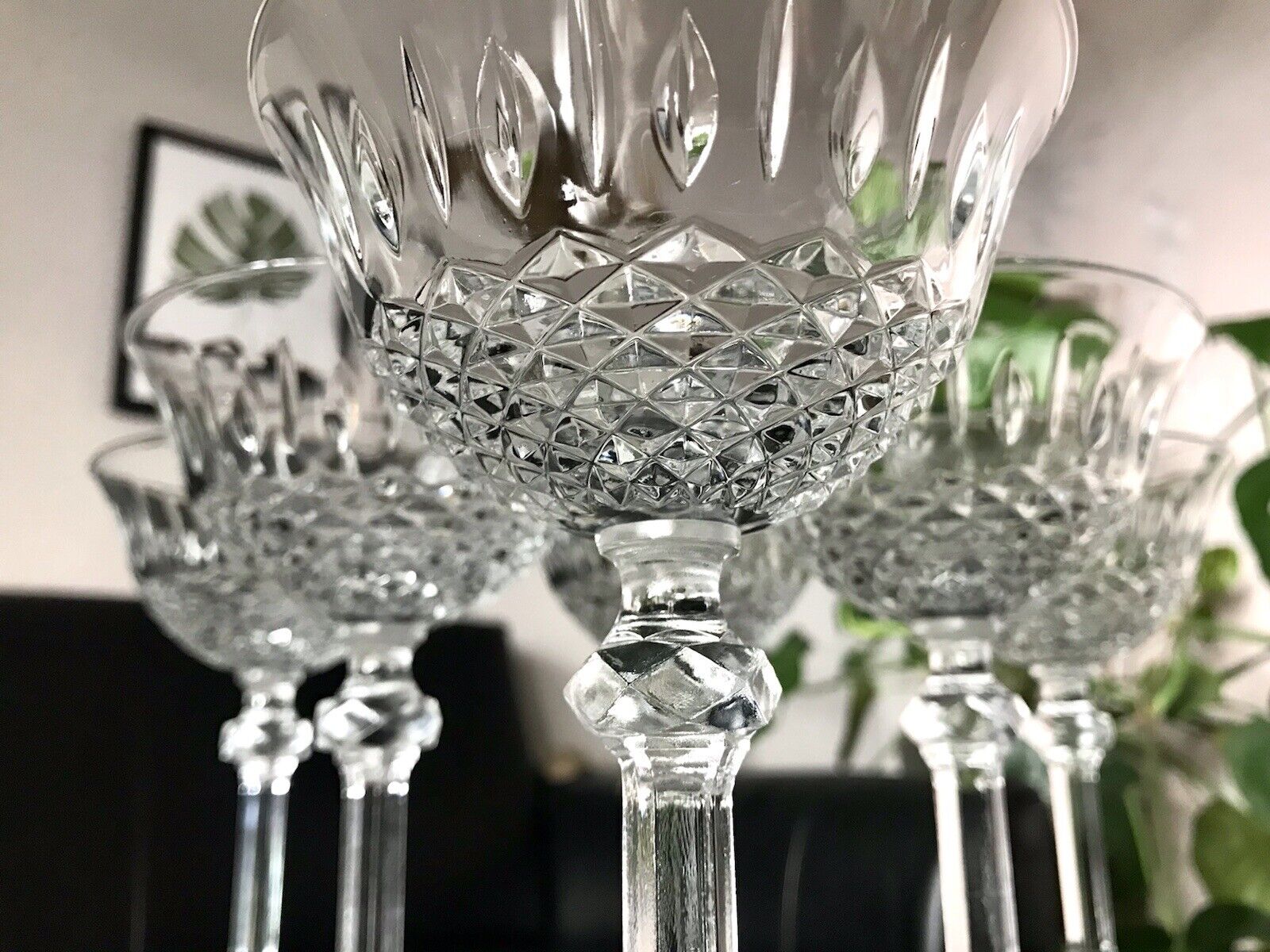 Vintage 6 Sekt Champagnerschalen Gläser Sektschalen Glas