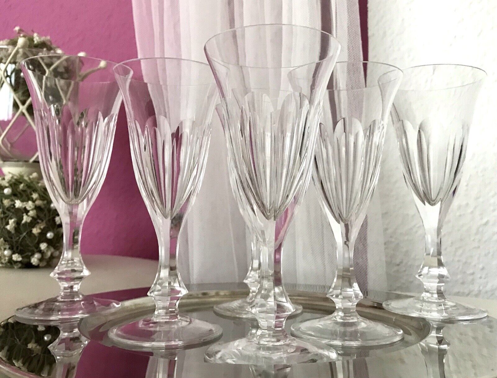 Vintage EDEL 6 Sektflöten Champagnerflöten Gläser Kristallglas Bleikristall WOW
