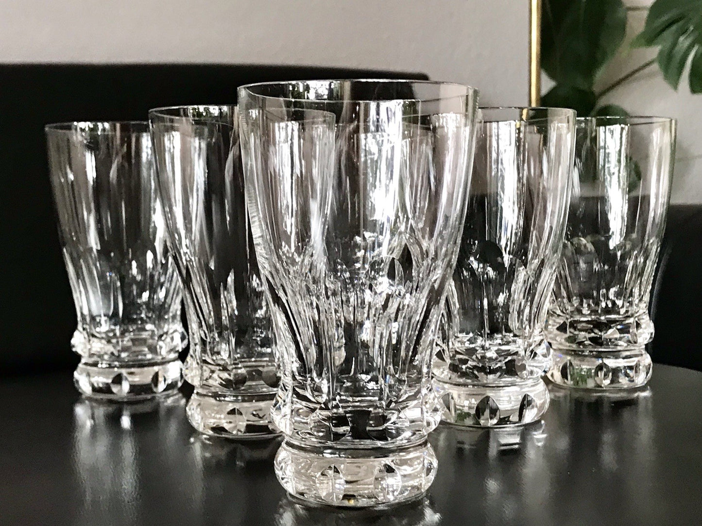 Vintage 6 EDEL  Wassergläser Trinkbecher Glas Kristallglas