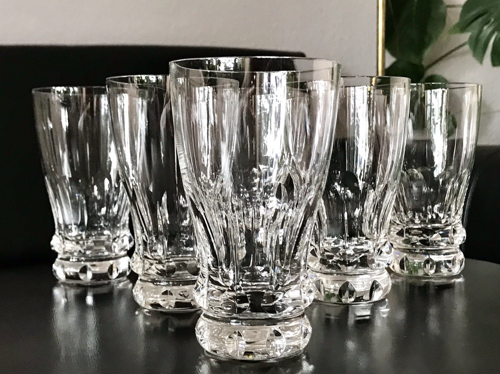 Vintage 6 EDEL  Wassergläser Trinkbecher Glas Kristallglas