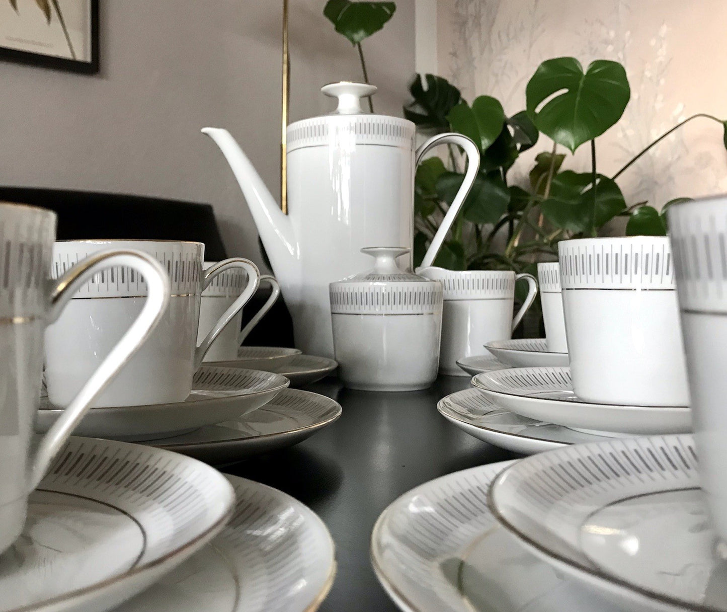 Vintage 60er Porzellan Eschenbach Kaffeeservice  11 Personen +
