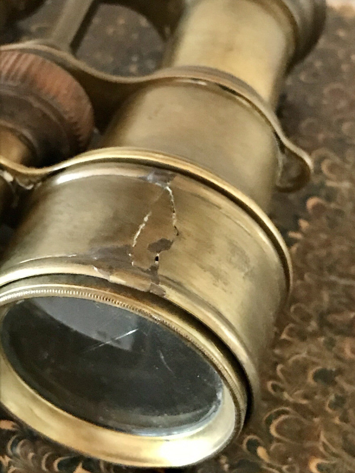 Antik Fernglas Opernglas Messing
