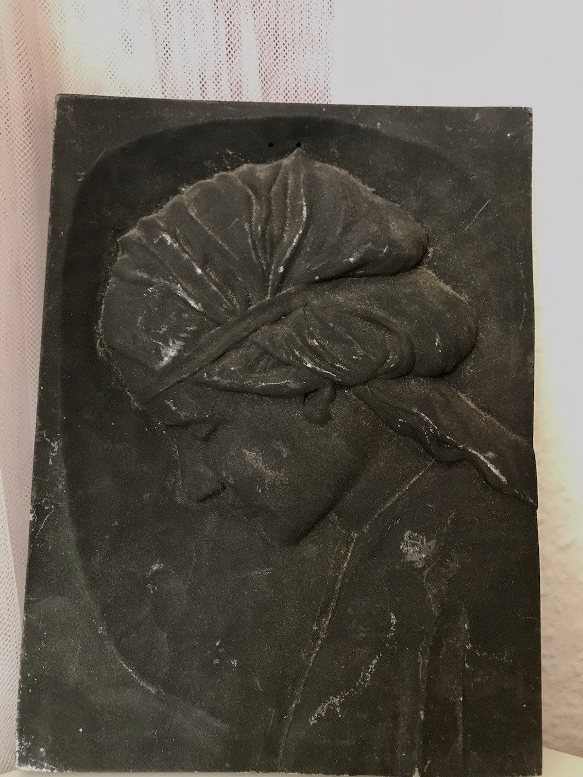 Alt antik? Eisenguss?  Aluguss? Wandrelief Bild Relief Jugendstil Frau