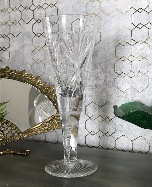 Antik Adenken Glas Pokalglas Kelch Pokalkelch Luftblasen 20.08.1911 Jugendstil
