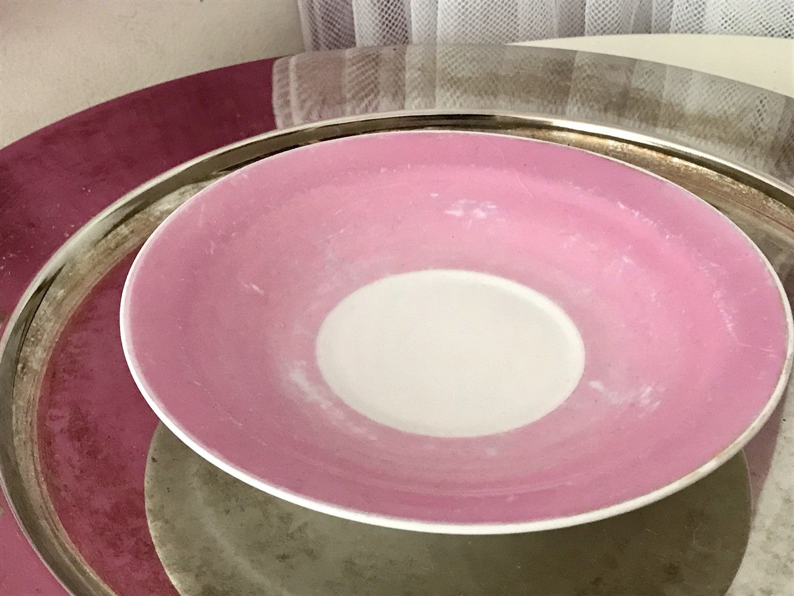 Antik Porzellan Andenken Becher Gedeck Sammeltasse Tasse „Zum Andenken“ Tielsch