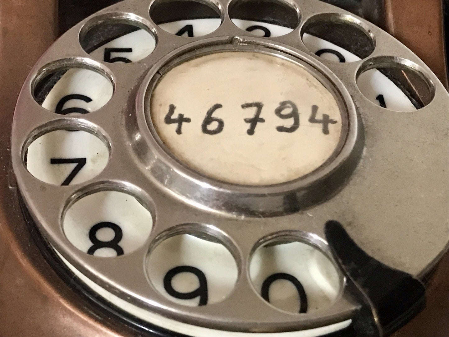alt 50er beinahe antik FTR Bell Telefon Bakelit Kupfer sehr dekorativ schwer