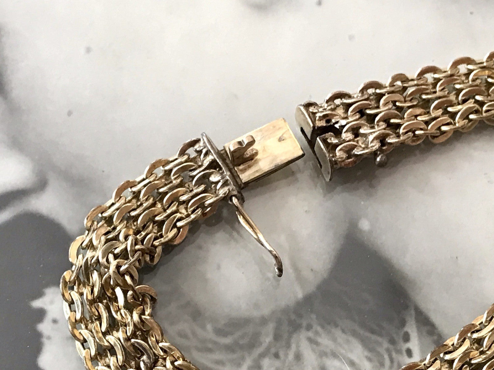 Vintage Teppicharmband Armband vergoldet Amerik. Doublè FBM