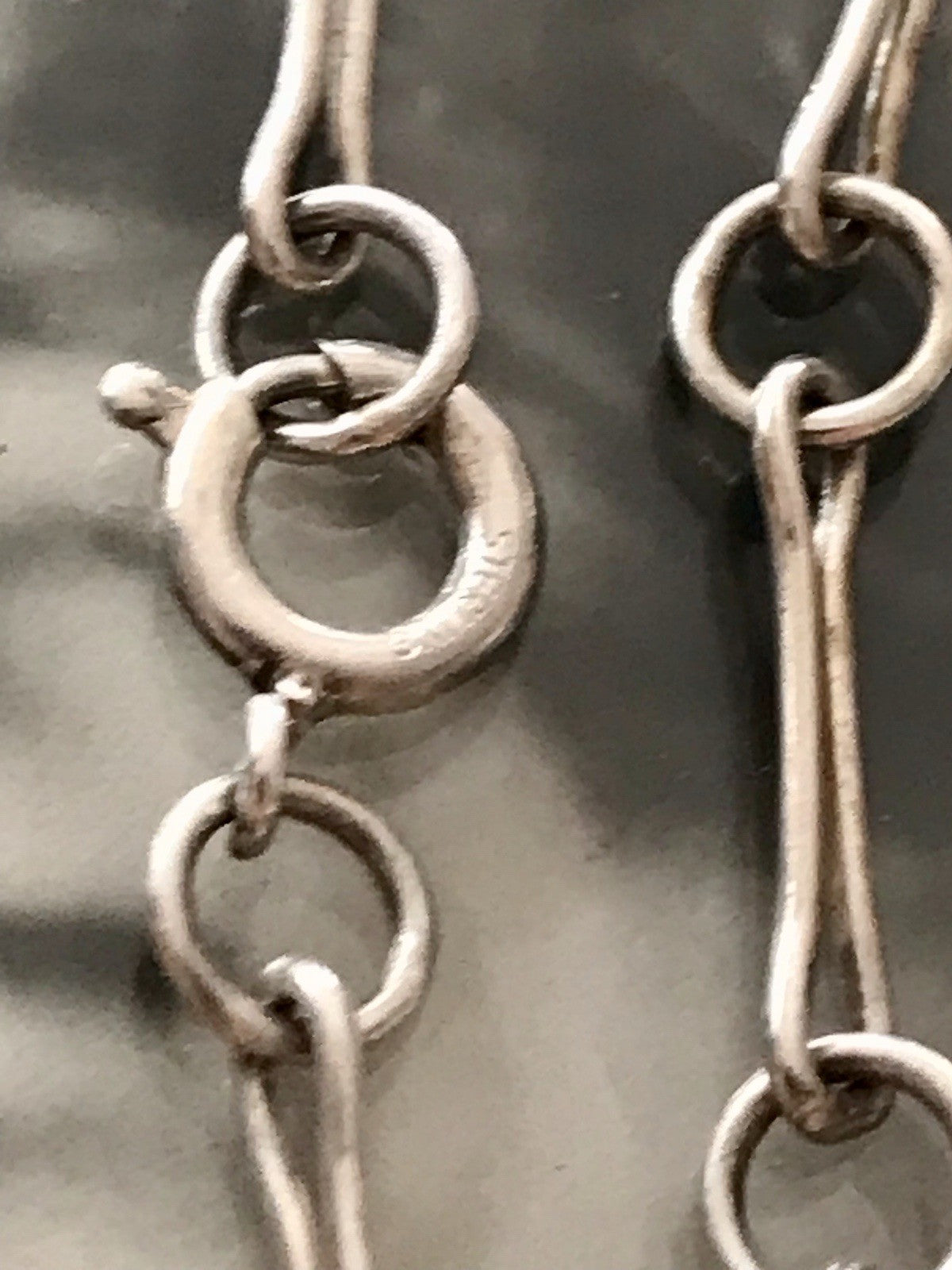 Vintage Modernist Designer 925 Silber Collier Halskette Kette Collier Polen