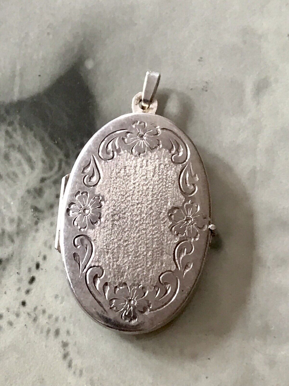 Antik Anhänger Kettenanhänger Silber 925 Foto Medaillon Amulett