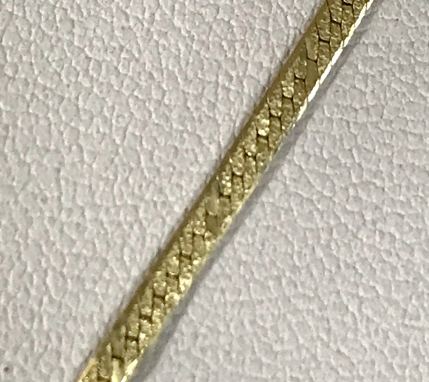 Alt Edel Vintage 925 Silber vergoldet Collier Halskette V-Form Schlangenmuster