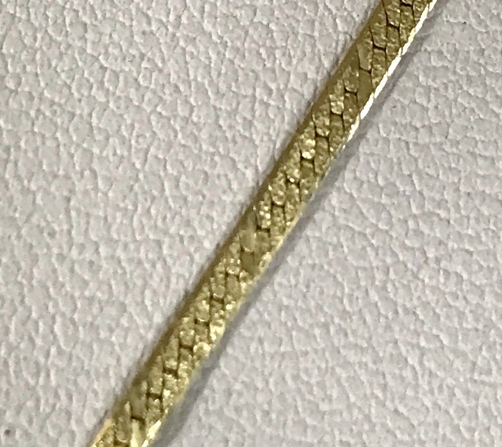 Alt Edel Vintage 925 Silber vergoldet Collier Halskette V-Form Schlangenmuster