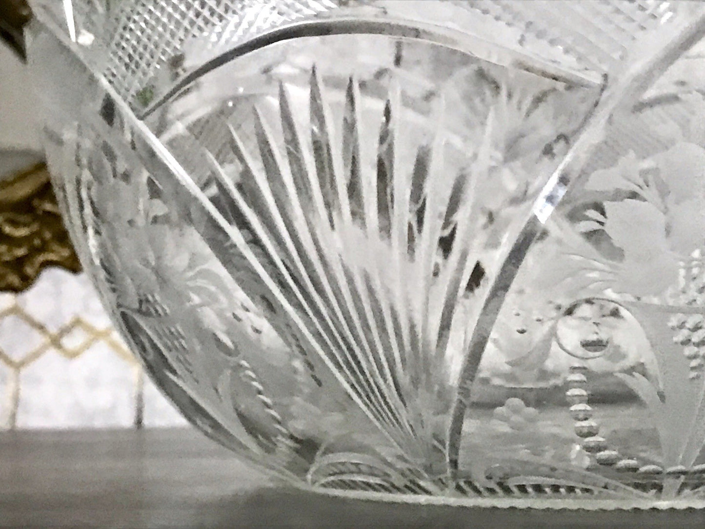 Antik Jugendstil SEHR EDEL Glasschale Schale Kristallglas Glas Schliff geätzt?