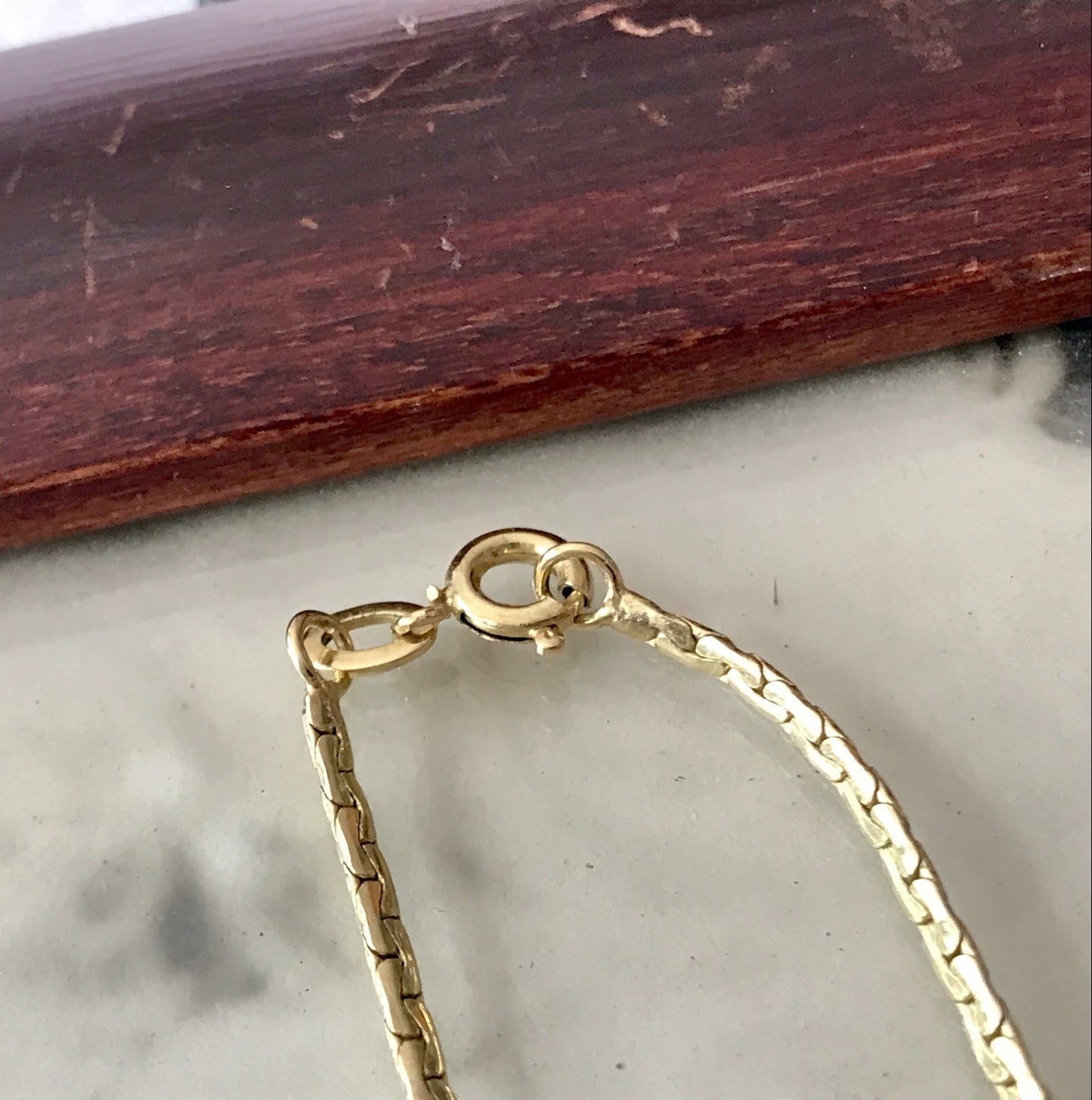 Vintage Amerik. Doublè vergoldet Schmuck Kette Halskette Collier Perle