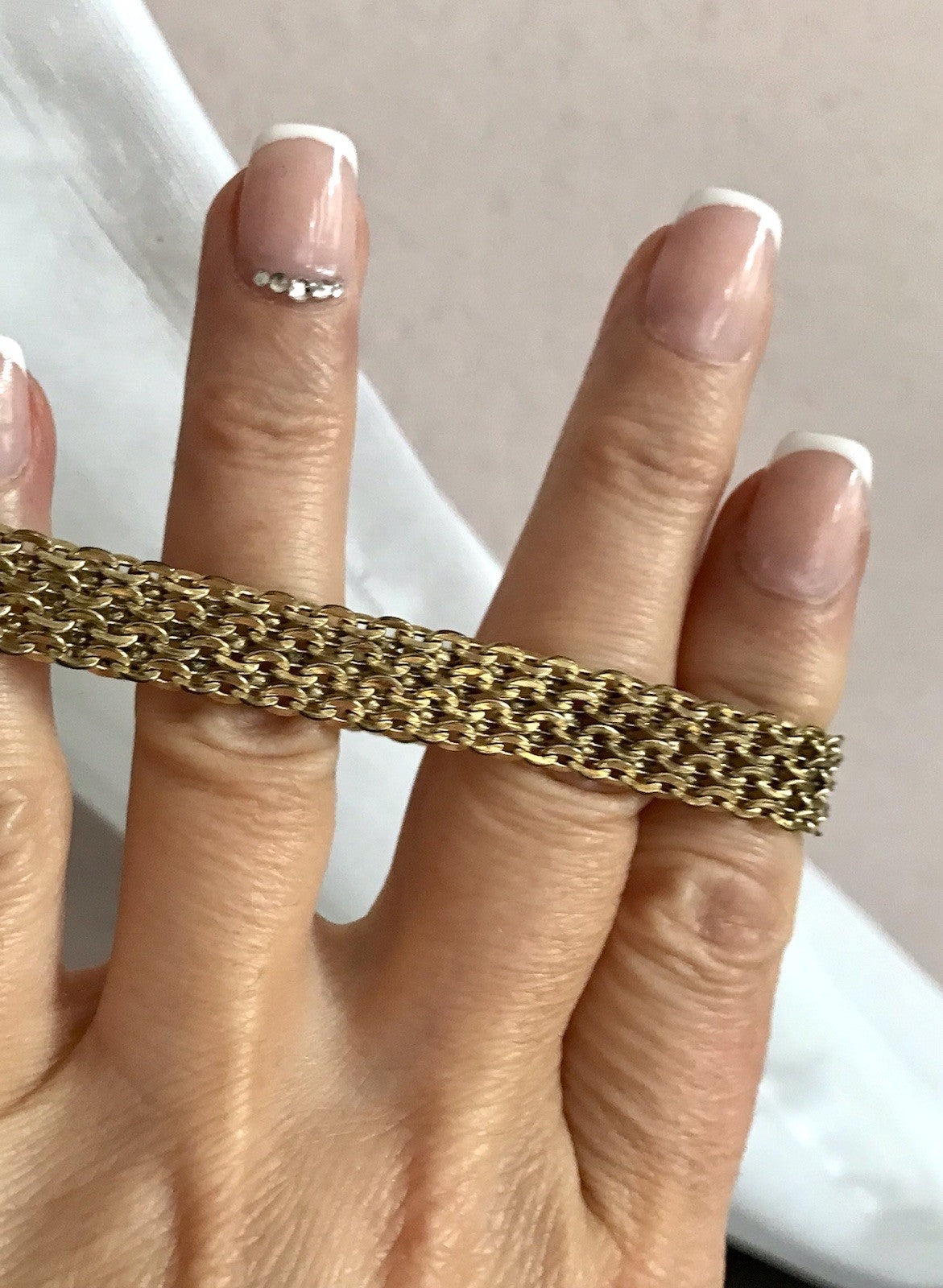 Vintage Teppicharmband Armband vergoldet Amerik. Doublè FBM