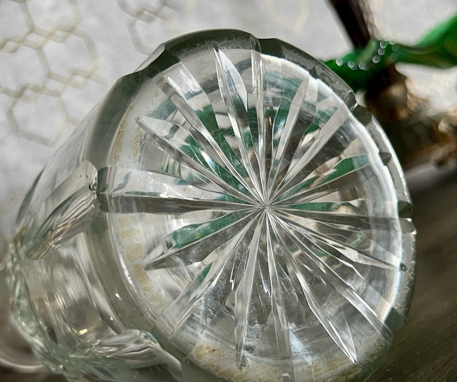 Antik Biedermeier ? groß Karaffe Weinkaraffe Dekanter Glas viktorianisch