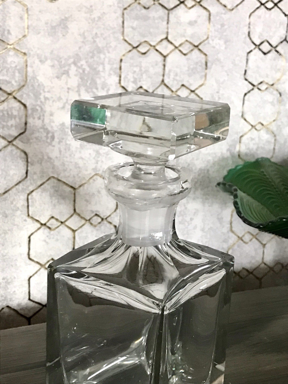 Antik ? Art Déco Kristallglas Design Moser? Posselt ? Karaffe EDEL geometrisch