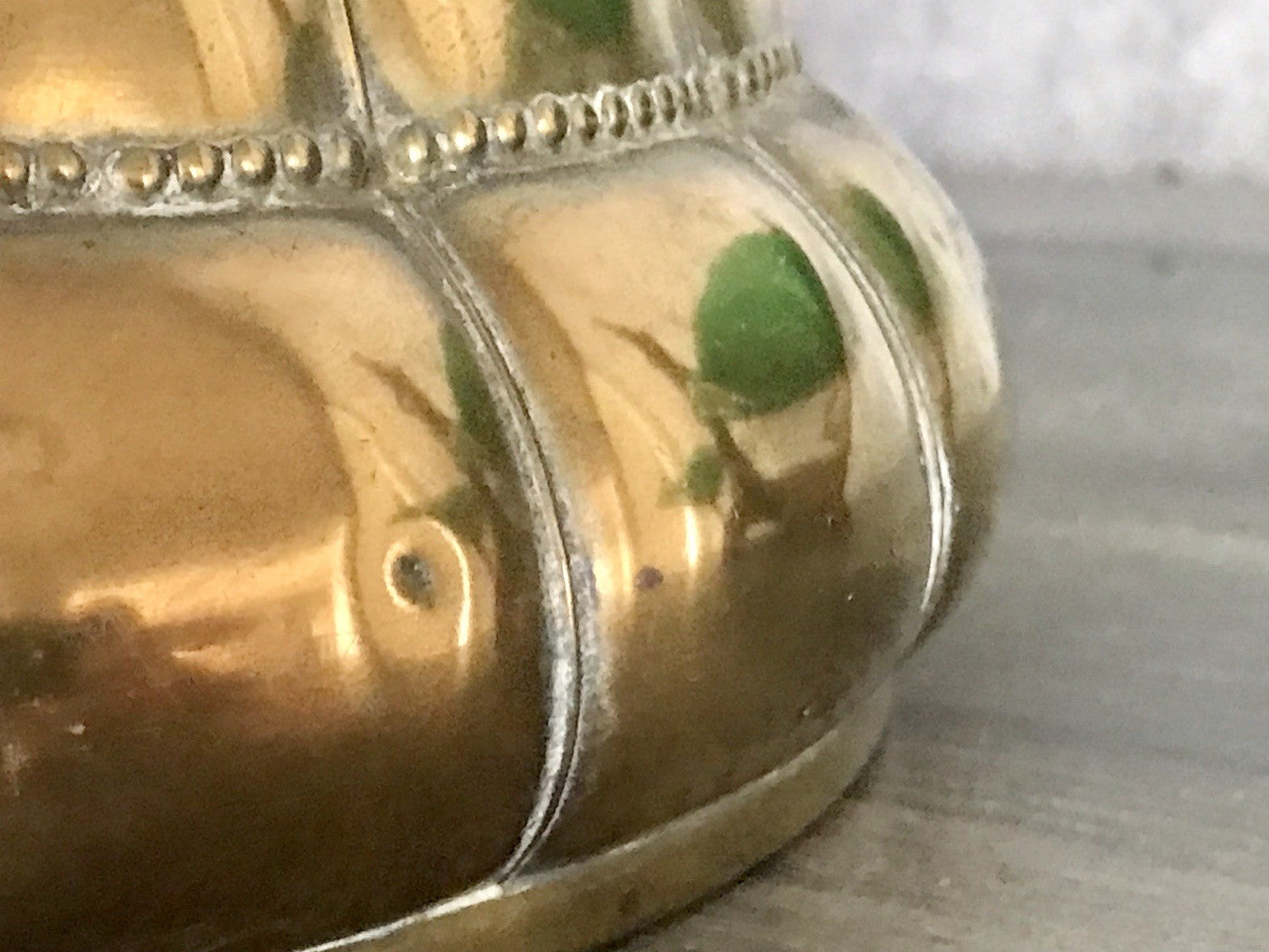 Antik WMF Straußenmarke Jugendstil Art Déco Messing Vase Relief