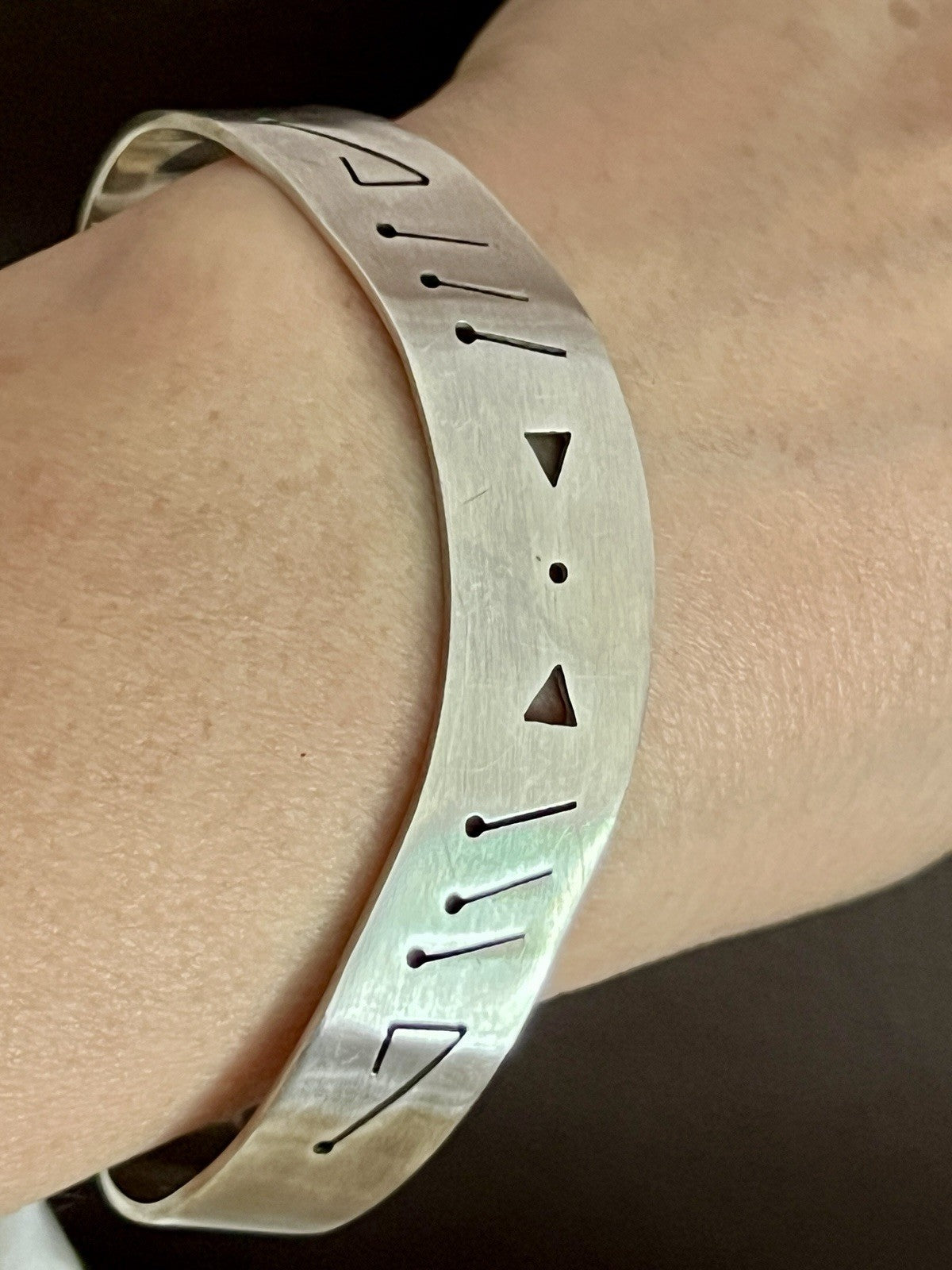 Alt Vintage Armband Armreif Armspange 925 Silber Unisex Damen Herren
