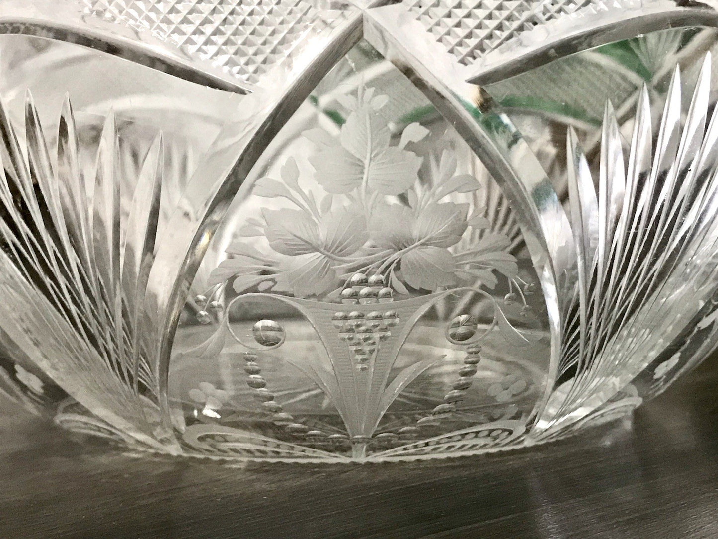 Antik Jugendstil SEHR EDEL Glasschale Schale Kristallglas Glas Schliff geätzt?