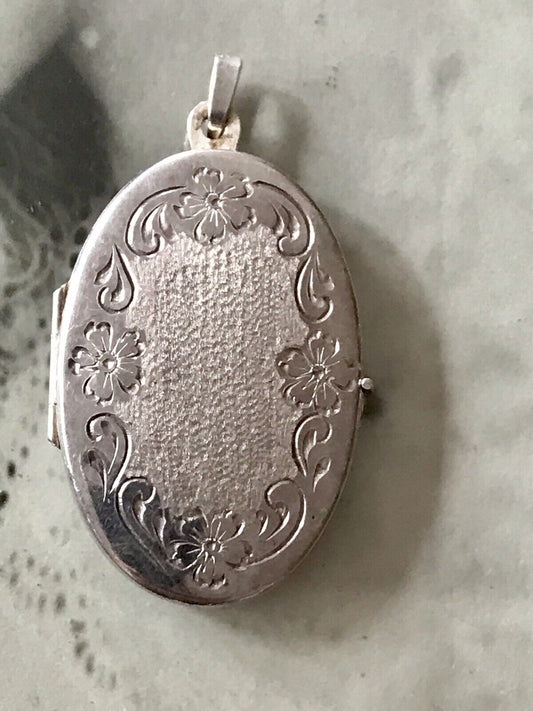 Antik Anhänger Kettenanhänger Silber 925 Foto Medaillon Amulett