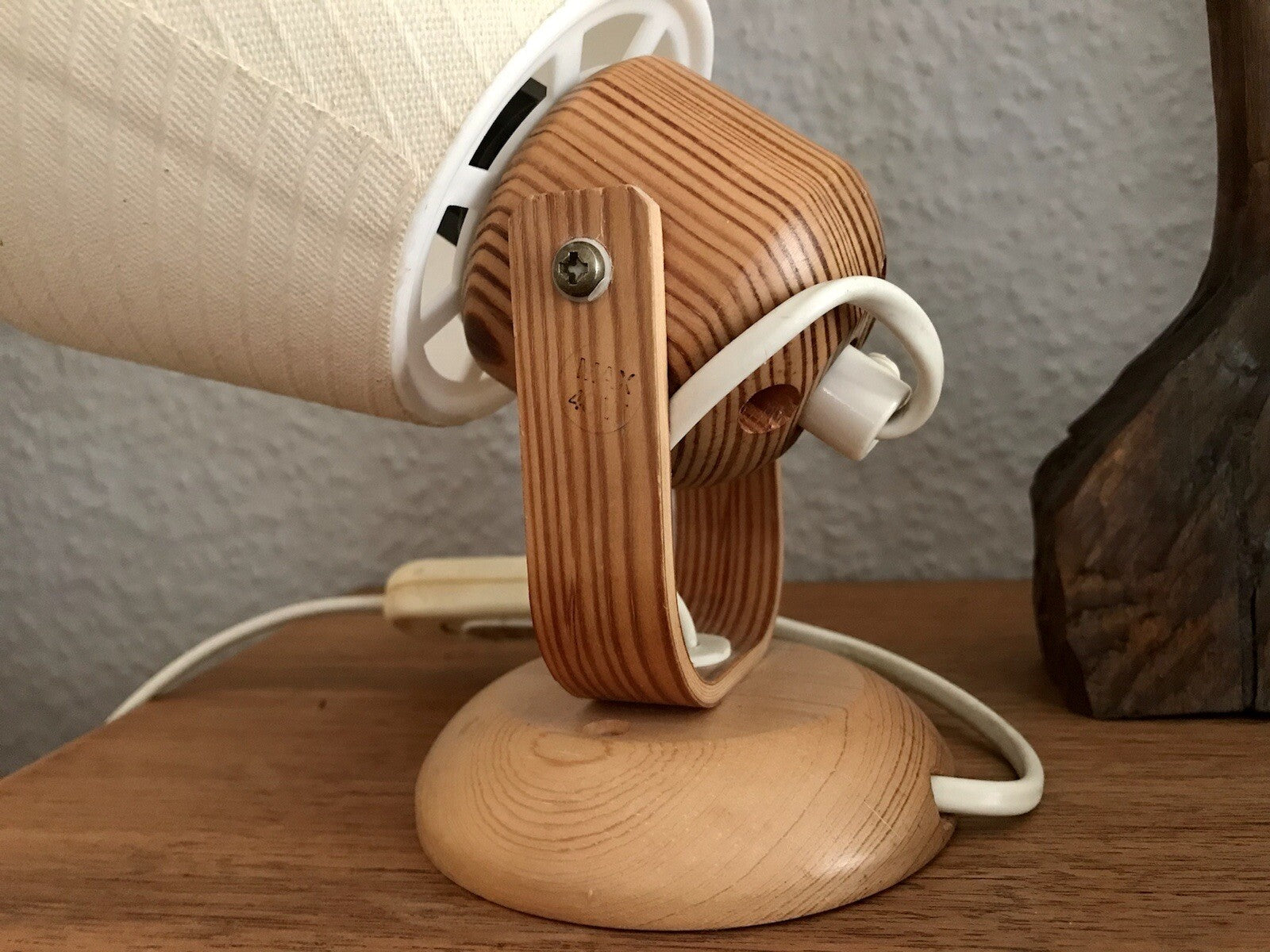 Vintage Solbackens Svarveri Schweden 70er Tischleuchte Wand Lampe Skandi Design
