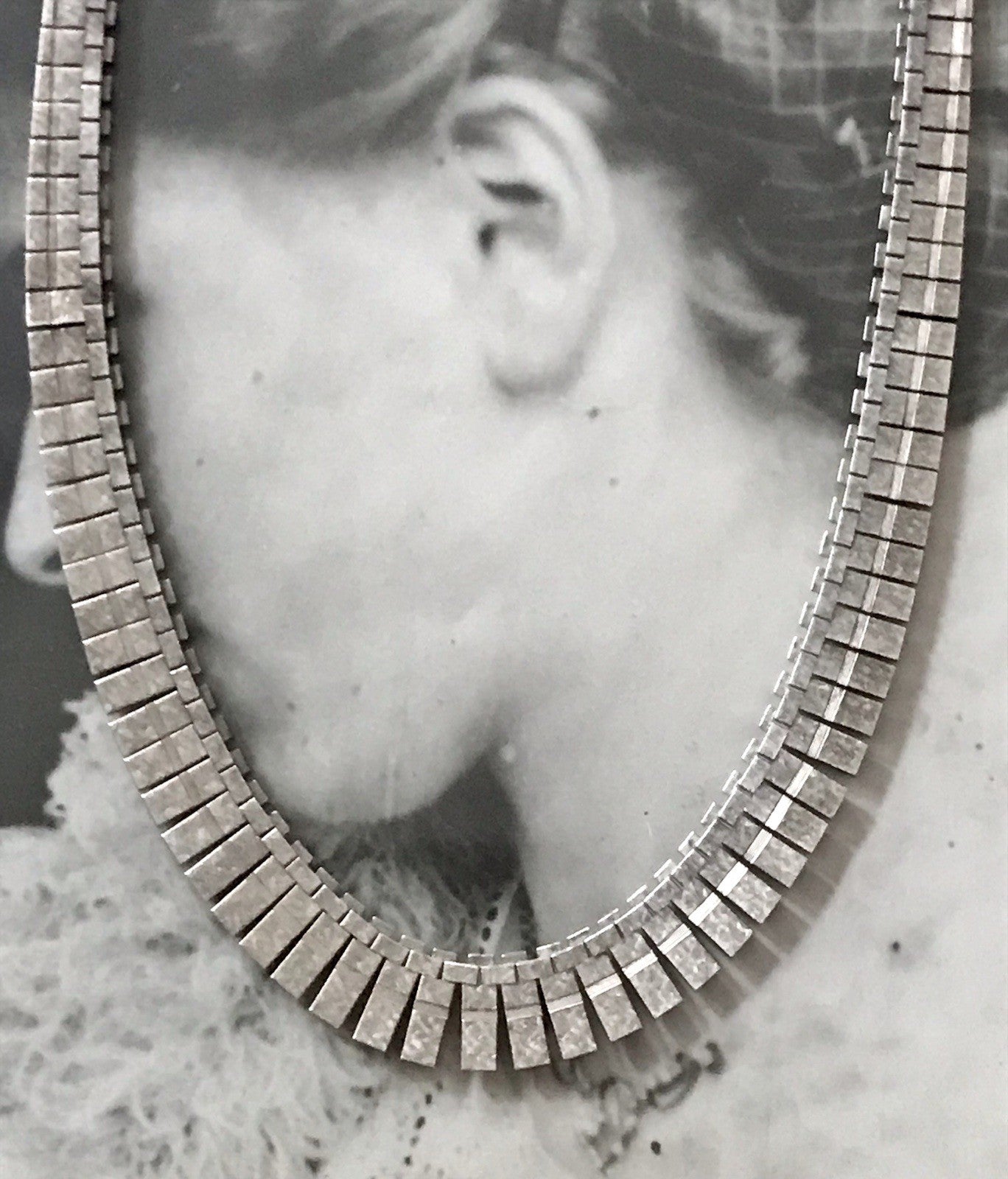 Alt Vintage Edel 925 Silber Collier Halskette Design