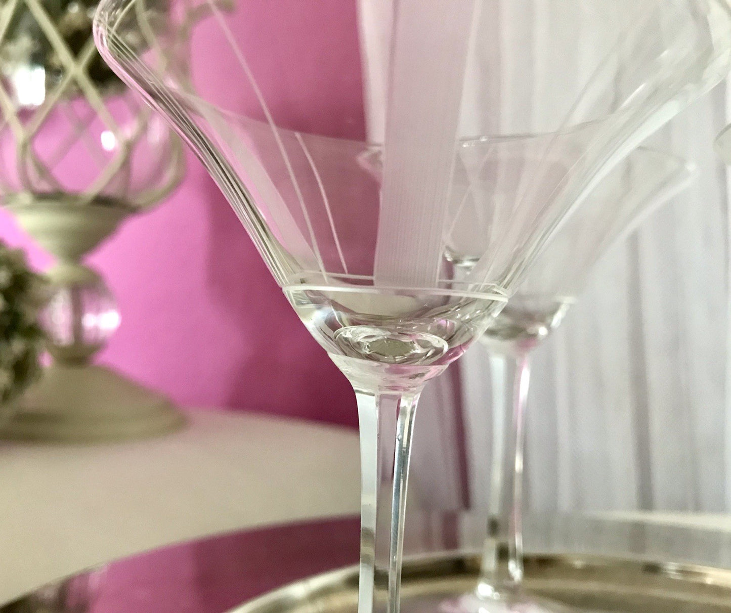 Antik Art Déco 3x Likörglas Gläser Zeus Otto Rakel 40er Weisswasser Silberstreif