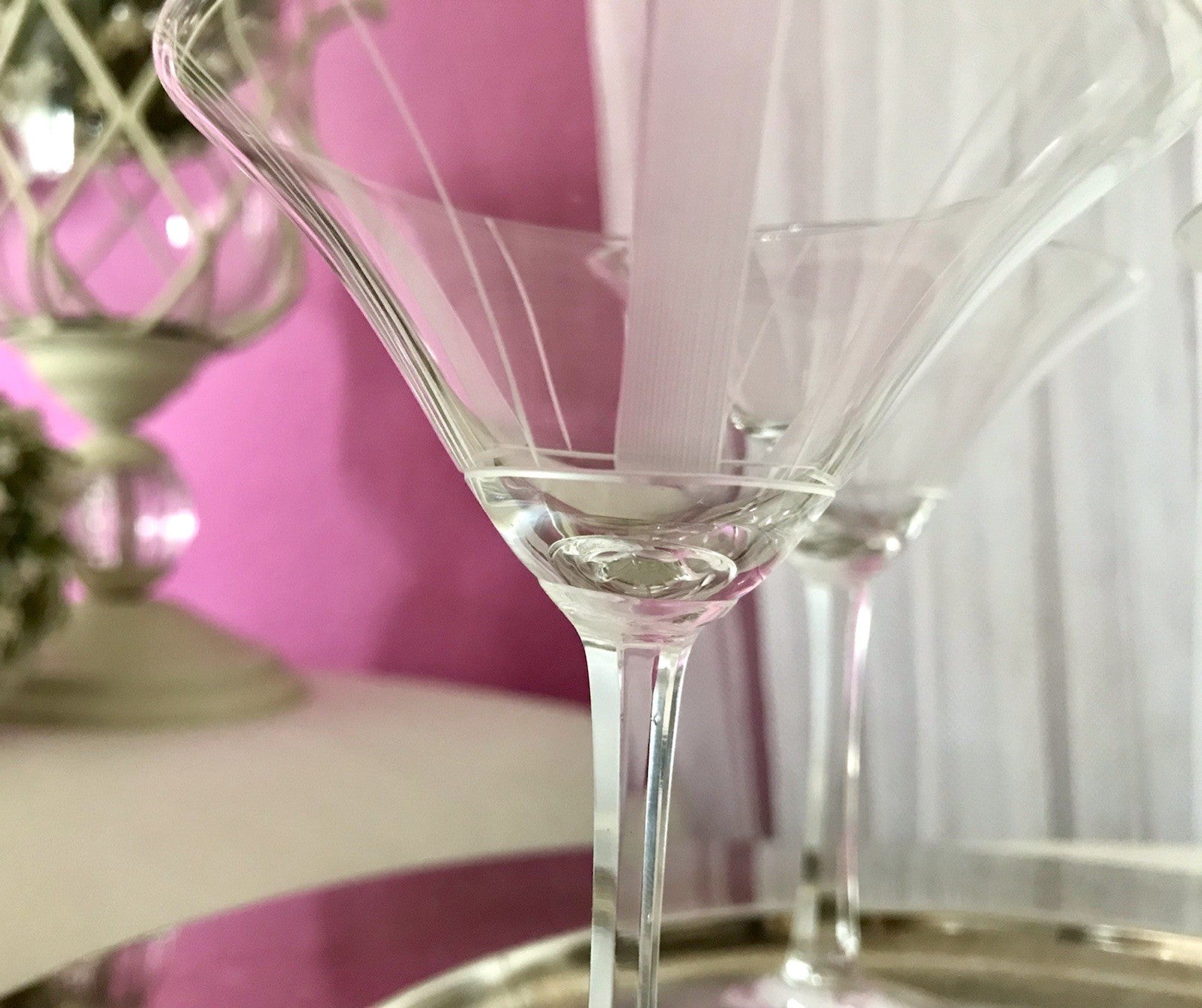 Antik Art Déco 3x Likörglas Gläser Zeus Otto Rakel 40er Weisswasser Silberstreif