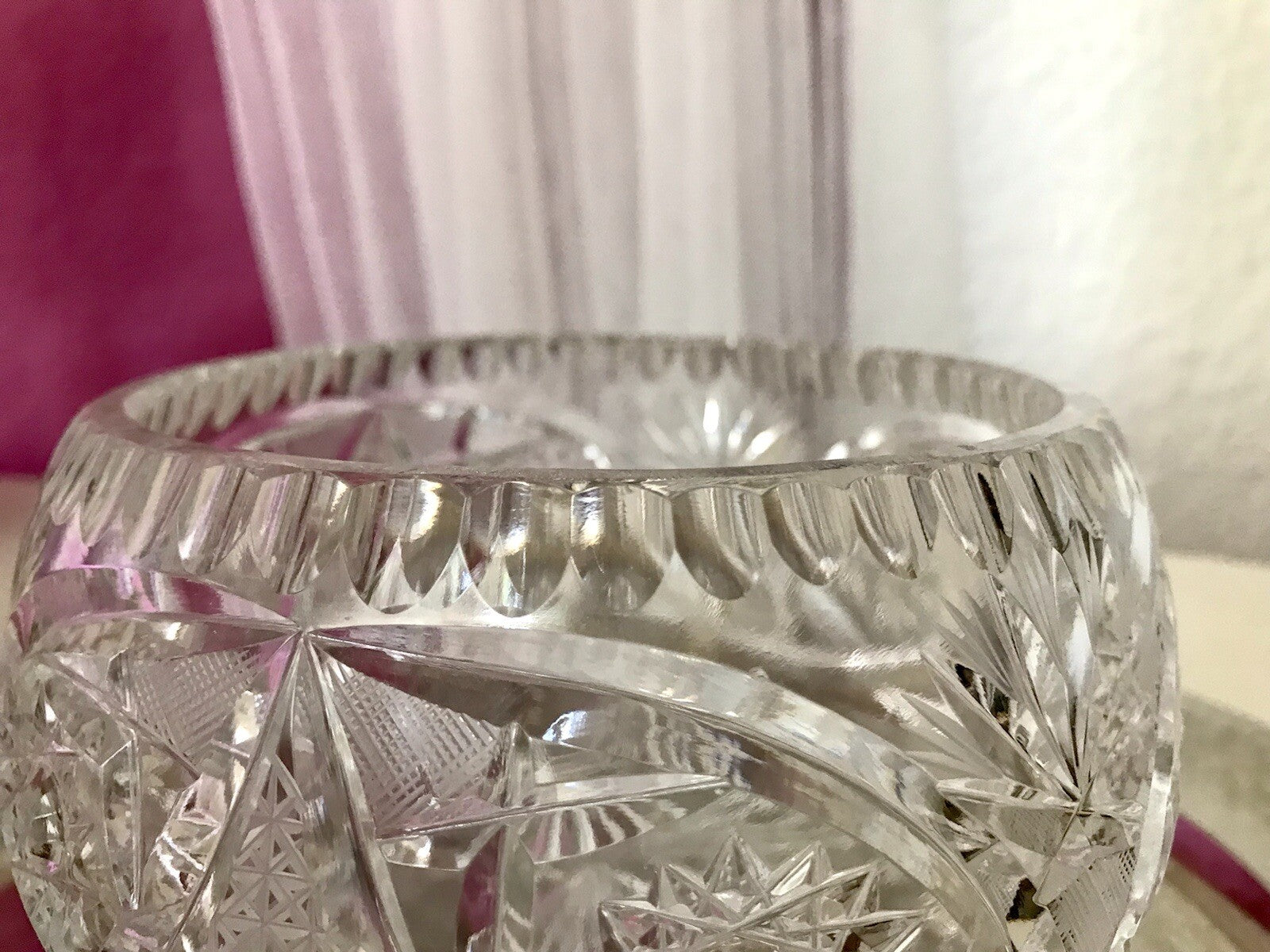 Alt Vintage Bleikristall Bonboniere Schale Glas edel Kristallglas PRL Polen