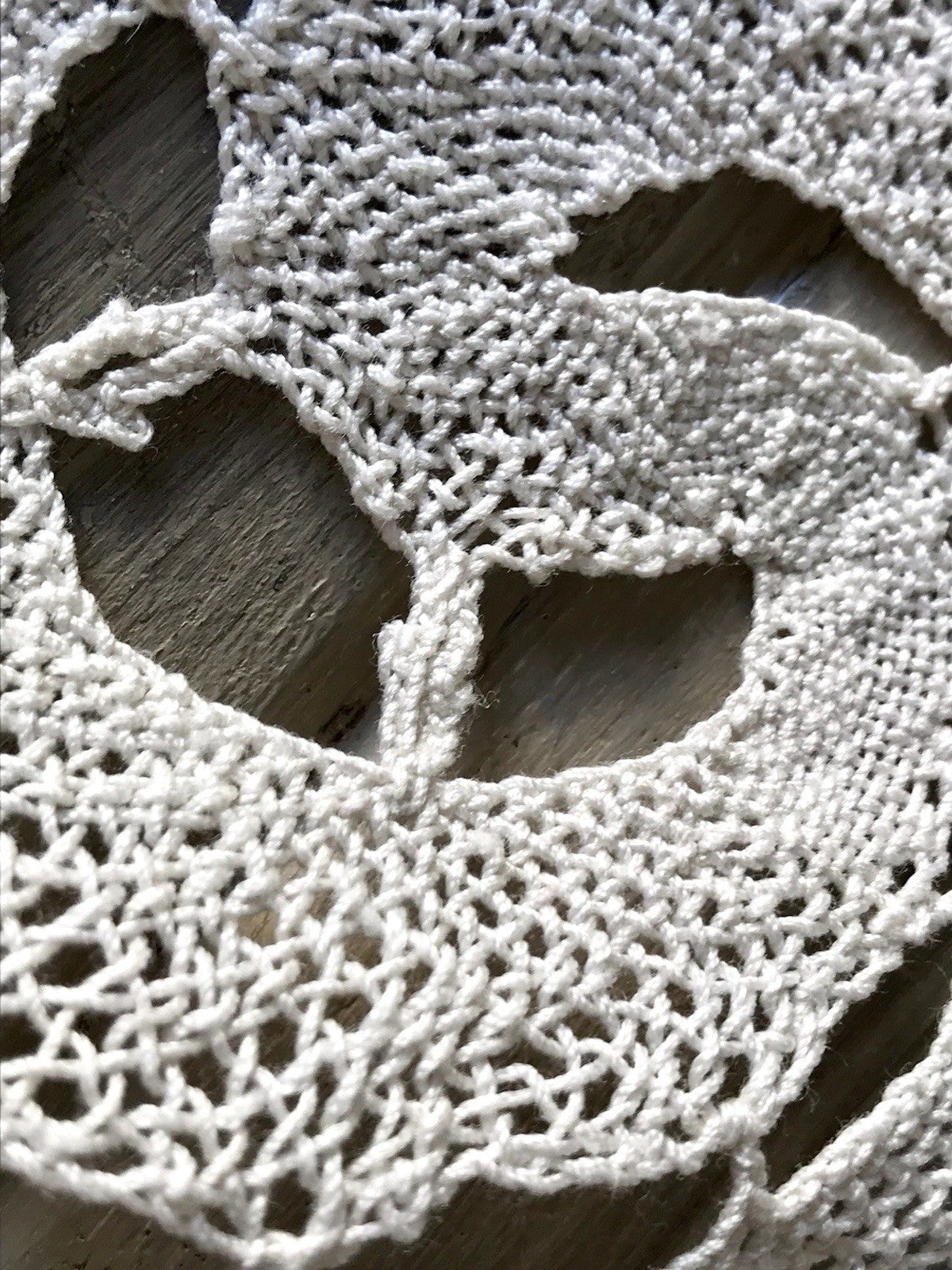 Antik Filetspitze Tischdecke beige Baumwolle Klöppel Spitze Landhaus Erscheinung