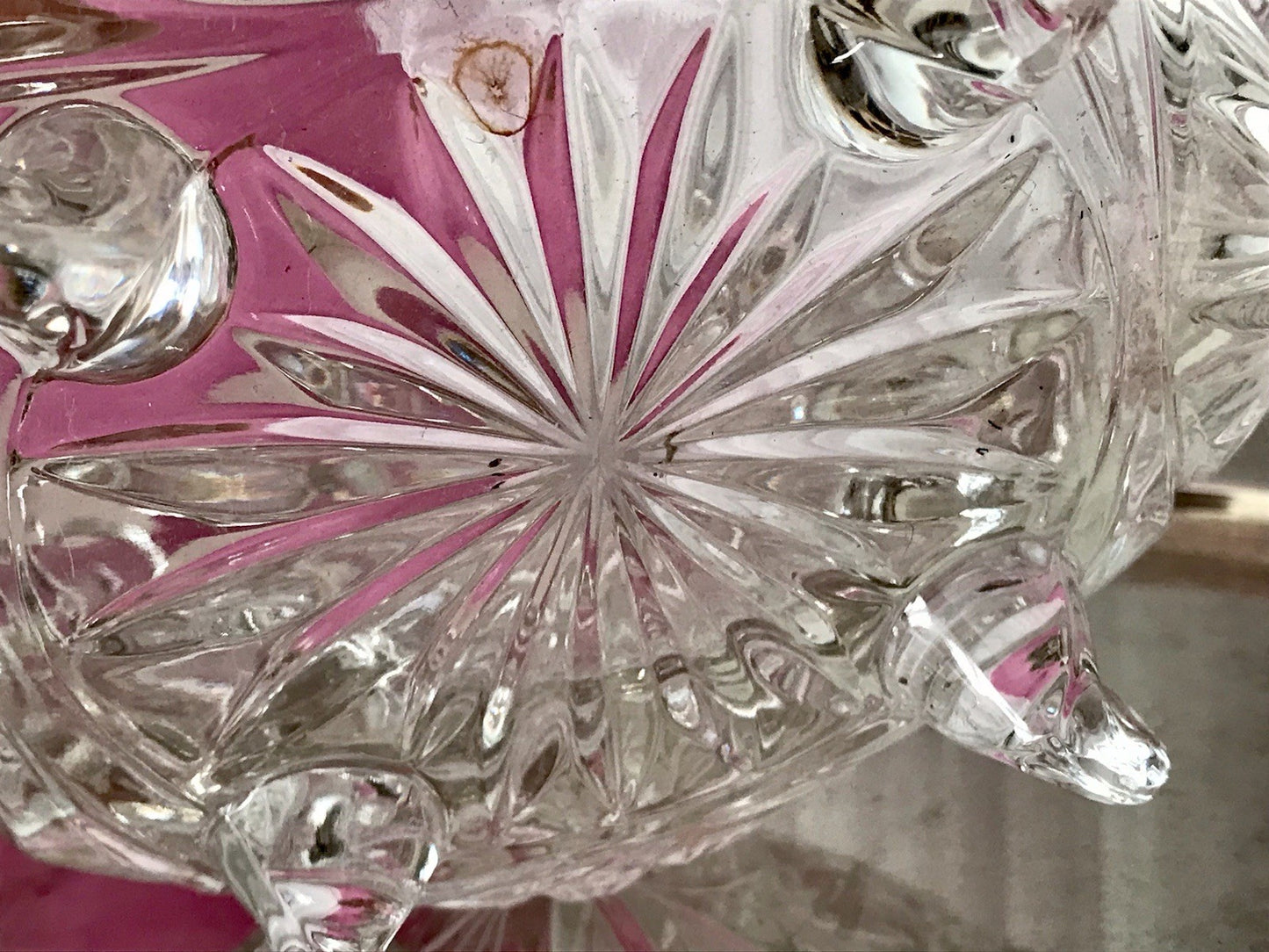 Alt Vintage Bleikristall Bonboniere Schale Glas edel Kristallglas PRL Polen