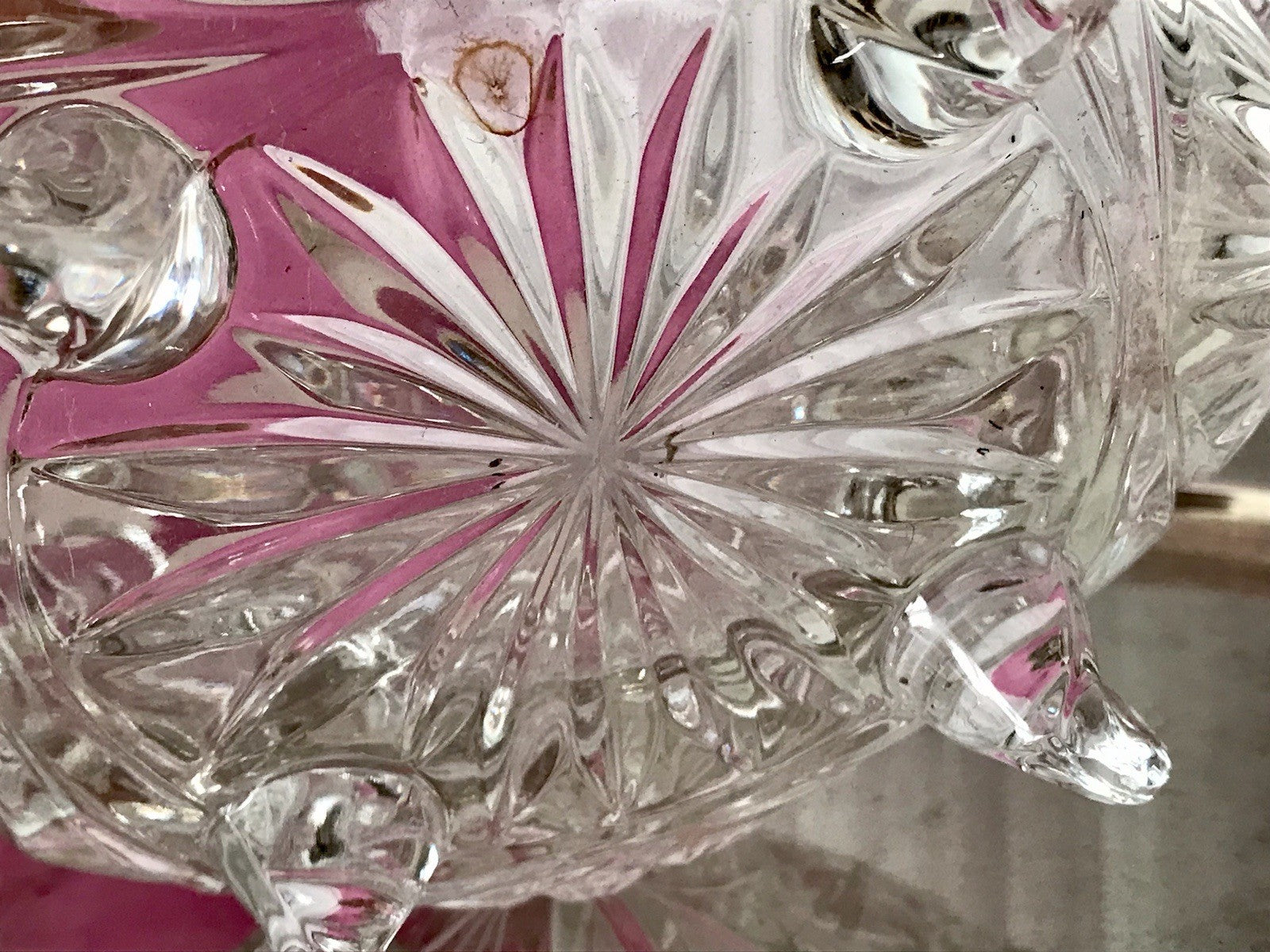 Alt Vintage Bleikristall Bonboniere Schale Glas edel Kristallglas PRL Polen