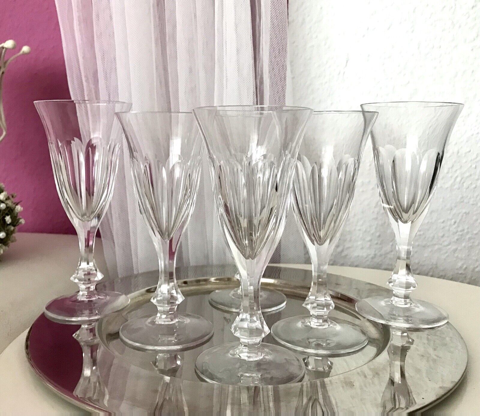 Vintage EDEL 6 Sektflöten Champagnerflöten Gläser Kristallglas Bleikristall WOW