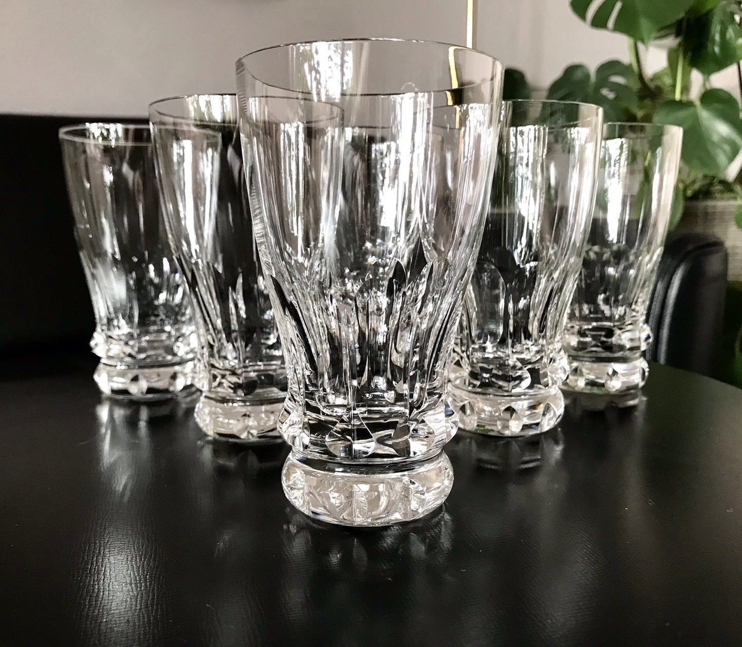 Vintage 6 EDEL  Wassergläser Trinkbecher Glas Kristallglas