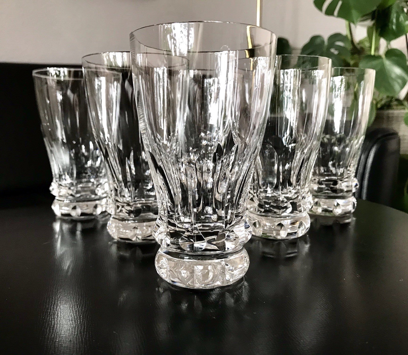 Vintage 6 EDEL  Wassergläser Trinkbecher Glas Kristallglas