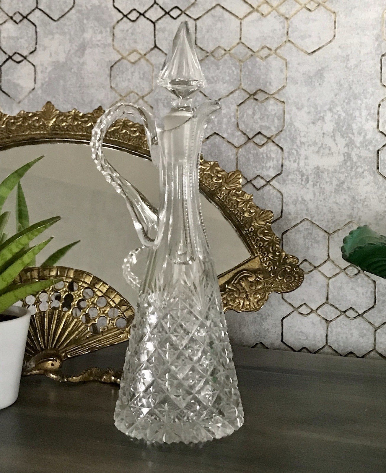 Antik Baccarat? Glaskaraffe Karaffe Kristallglas wundervoll Bleikristall Edel