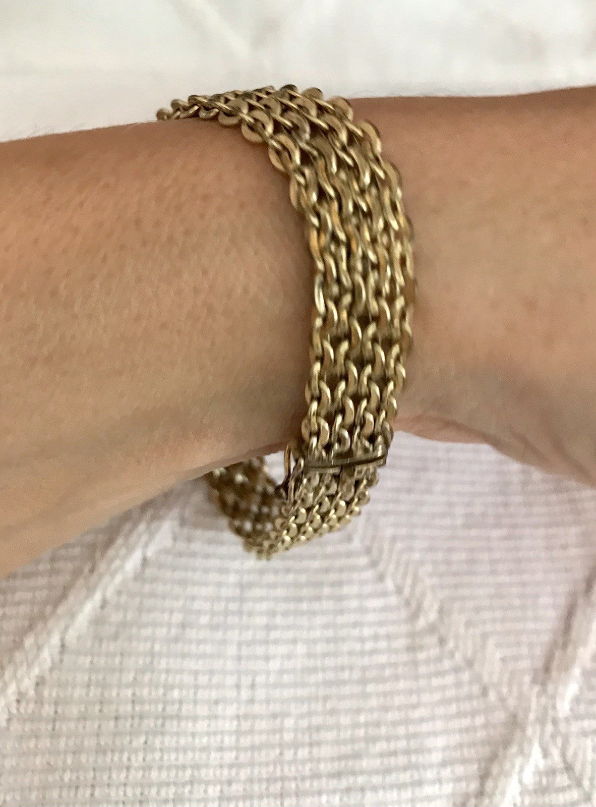 Vintage Teppicharmband Armband vergoldet Amerik. Doublè FBM